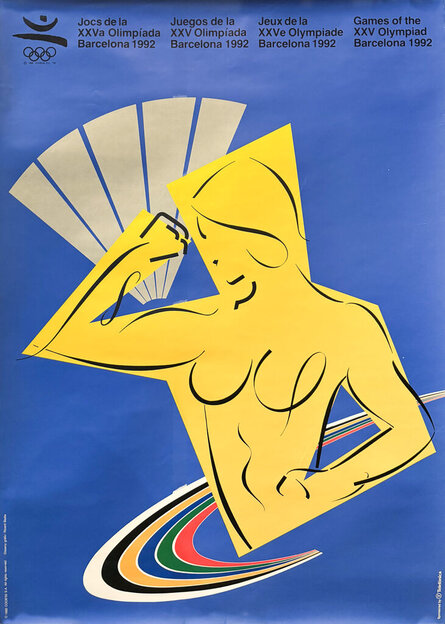 Barcelona 1992 Original Olympic Poster Designed By Guillermo Pérez Barcelona 1992 Original Olympic Poster Designed By Guillermo Pérez