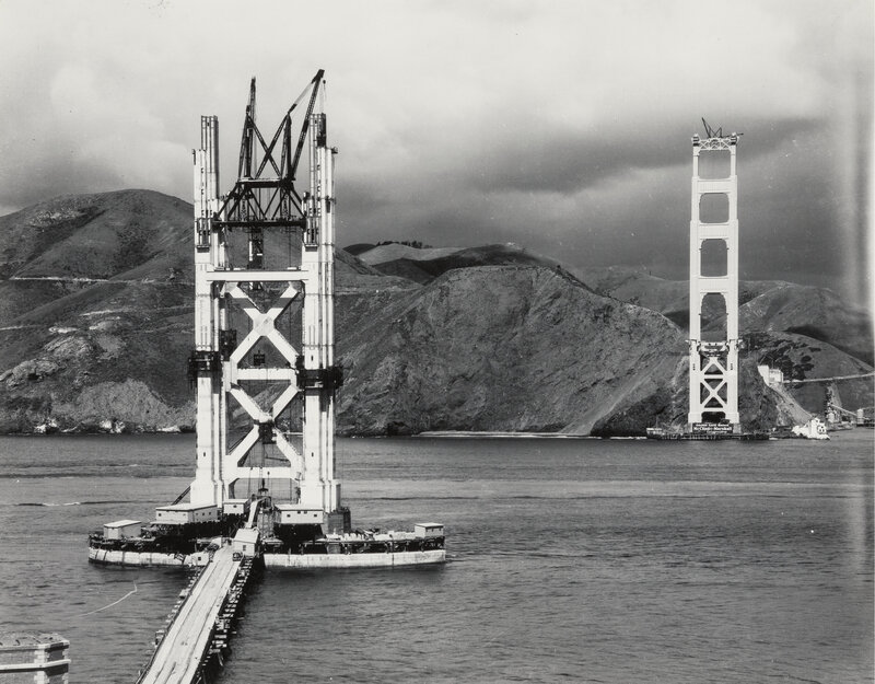 Peter Stackpole, South Tower Construction, Golden Gate Bridge (ca.  1936-printed no later than 1962), Available for Sale