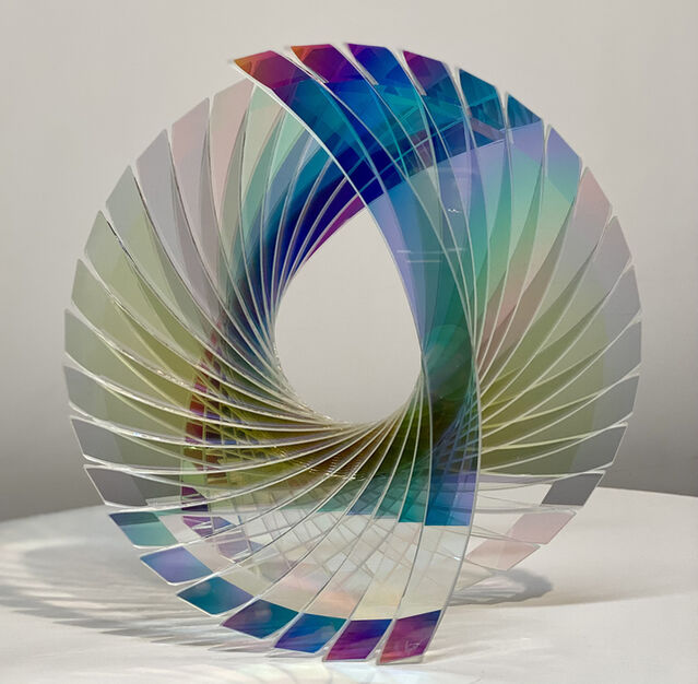 Tom Marosz | 'Baby Tear Starfire Dichroic' Abstract Glass Sculpture ...
