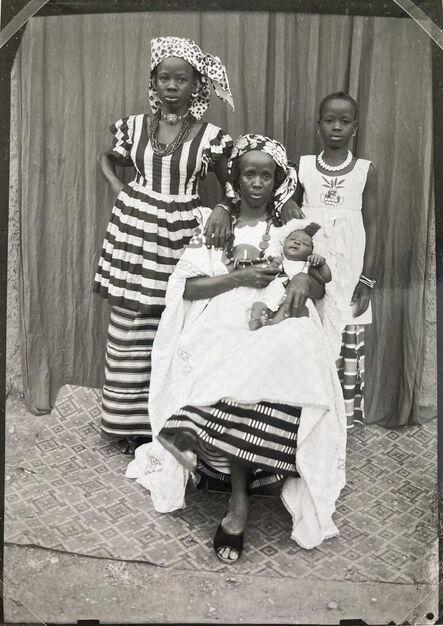 Seydou Keïta  Three young women in camisoles, white dresses with