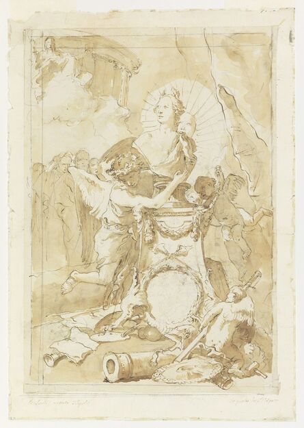 Giambattista Tiepolo, ‘Design for Dedication Page to Charles III of Spain and the Two Sicilies’, ca. 1762
