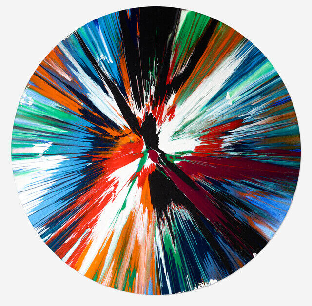 Damien Hirst | Damien Hirst Spin Painting (Damien Hirst Circle spin ...