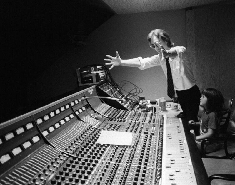 Bob Gruen | John Lennon Sean Lennon the mixing table at Hit Factory, NYC. August-1980) | Available for Sale | Artsy