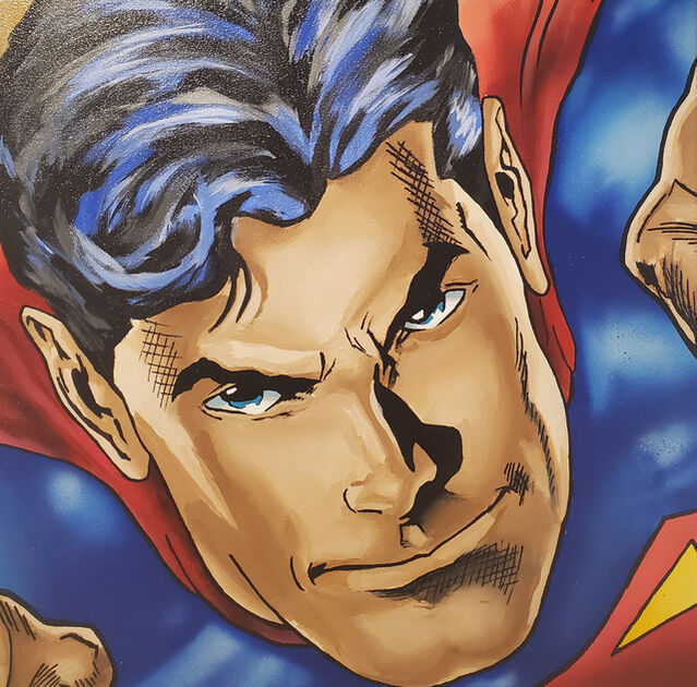 superman comic face