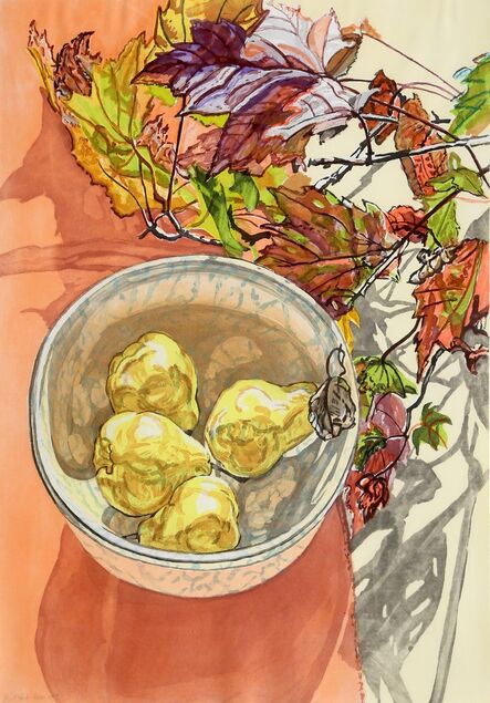 Janet Fish, ‘Pears and Autumn Leaves’, 1988