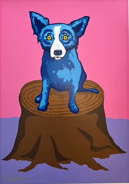 blue dog painting