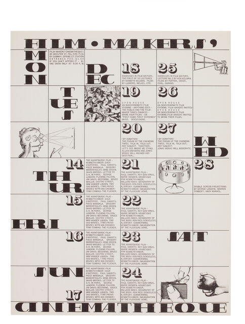 George Maciunas Film Maker s Cinematheque Calendar (1967) Artsy
