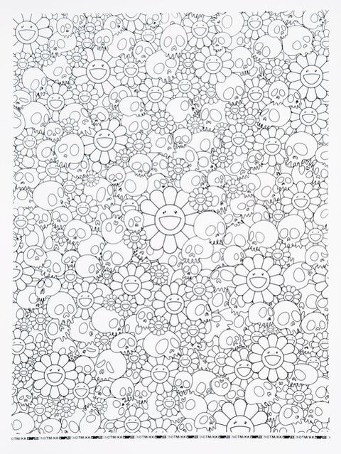 Takashi Murakami ComplexCon Stance Skull And Flower Socks (2 Pack) White/ Black - Novelship
