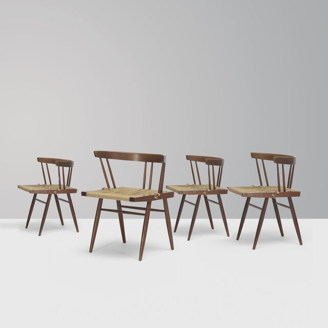 George Nakashima Grass Seated Chair Set Of 4 Available For