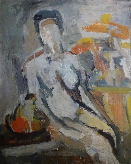 Dorothy Mead | Seated figure with still life (1959) | Available for ...