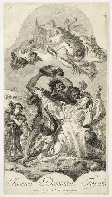 Giovanni Domenico Tiepolo | [The stoning of Saint Stephen] (1754) | Artsy