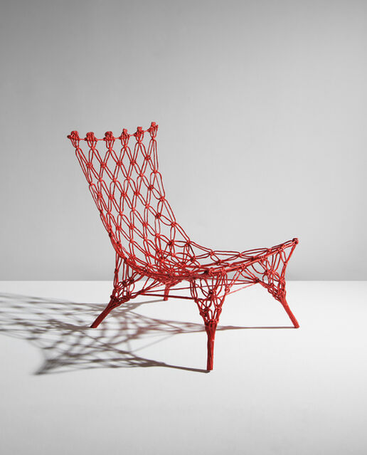 Knotted Chair” [1995] by Marcel Wanders and “Chest of drawers” [1991]