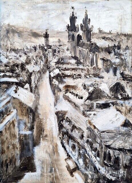 Martin Fabian Rusek | The Snowy Old Prague, Celetná Street, 1937 (1997 ...