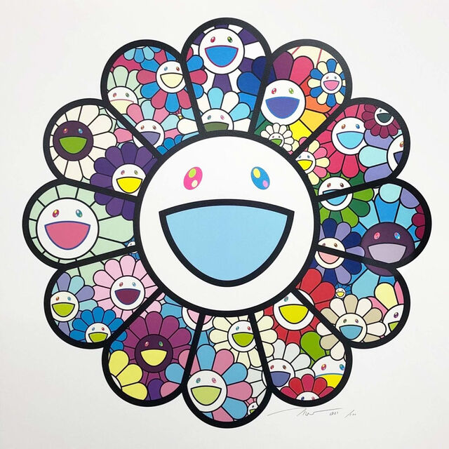 Takashi Murakami, Flowers in Pastel Colors (2022)