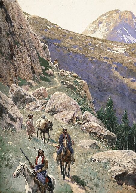 Nomads By Henry Farny – Large 37x22 Western Art Print (Licensed Reprint, Museum Quality)