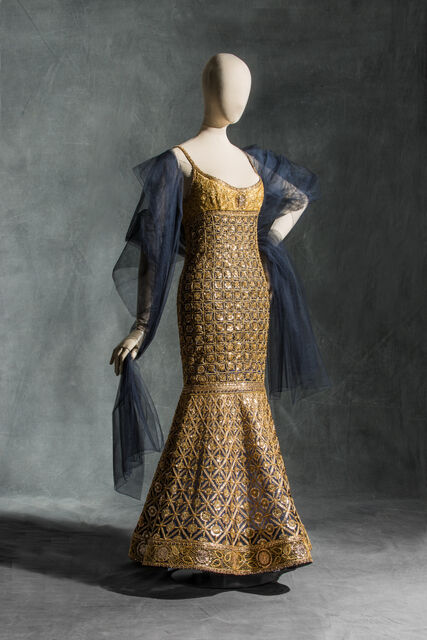 gold chanel dress