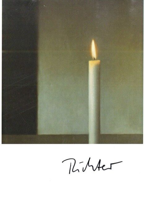 Gerhard Richter Kerze Hand Signed Card Ca 1985 Artsy