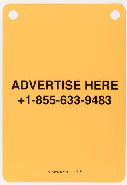 Virgil Abloh, Advertise Here (2019), Available for Sale
