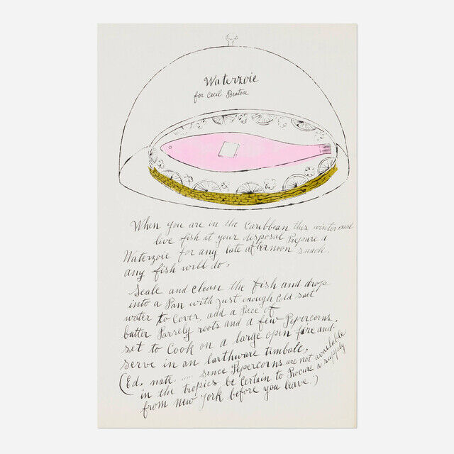 Andy Warhol | Waterzoie for Cecil Beaton (from the Wild Raspberries ...