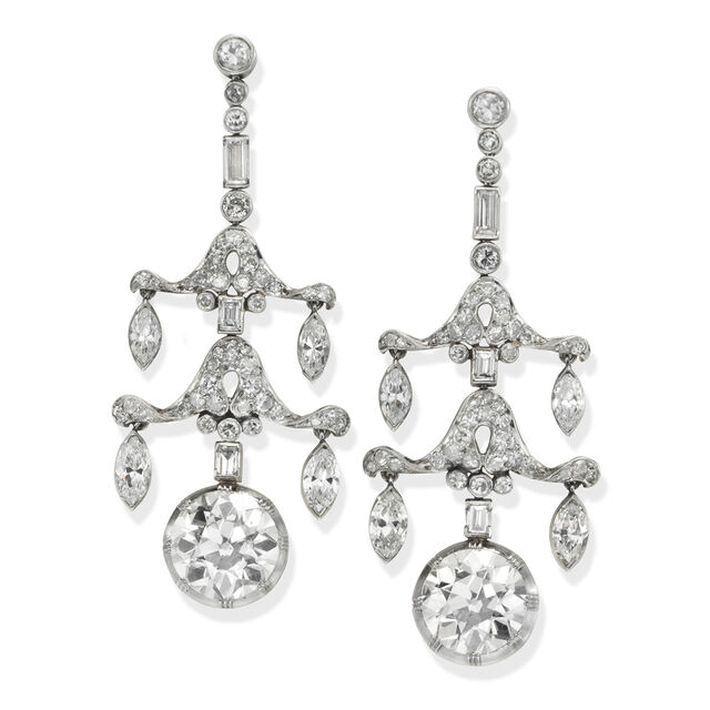 Alfredo Ravasco | Diamond earrings (ca. 1925) | Artsy