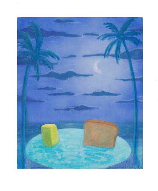 Scott Reeder | Moonlight (w/ tall palms) (2024) | Artsy