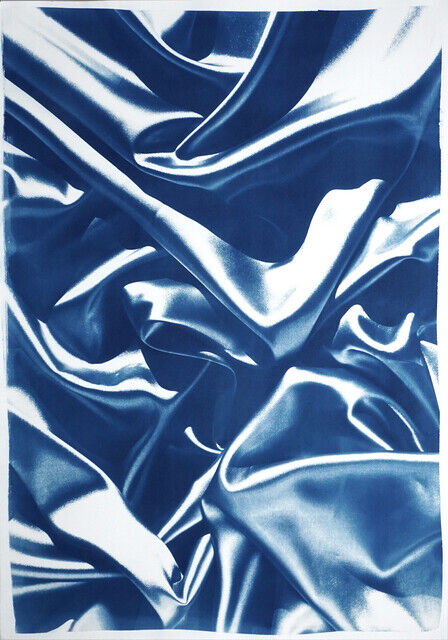 Kind of Cyan | Marble Blue Silk Pattern (2021) | Available for Sale | Artsy