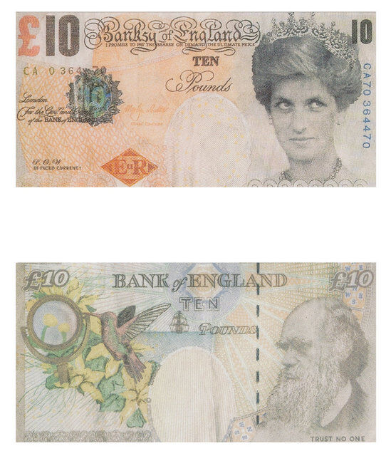 Banksy | Di-Faced Tenner, 10 GBP Note (two works) (2005) | Artsy