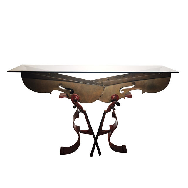 Arman Console Arman | Console aux violoncelles (1996) | Artsy