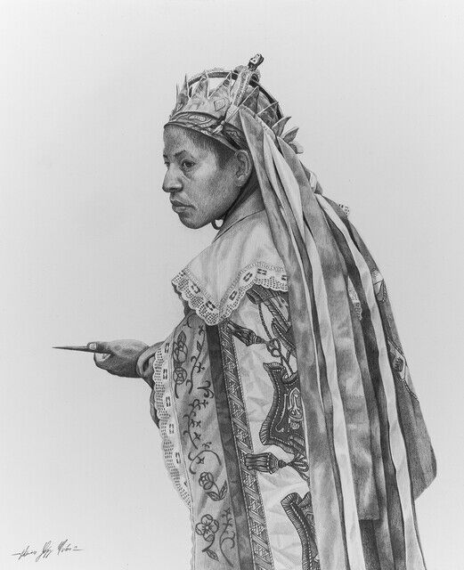 Edwin López Morán | Rey con daga entre sus manos (2019) | Artsy