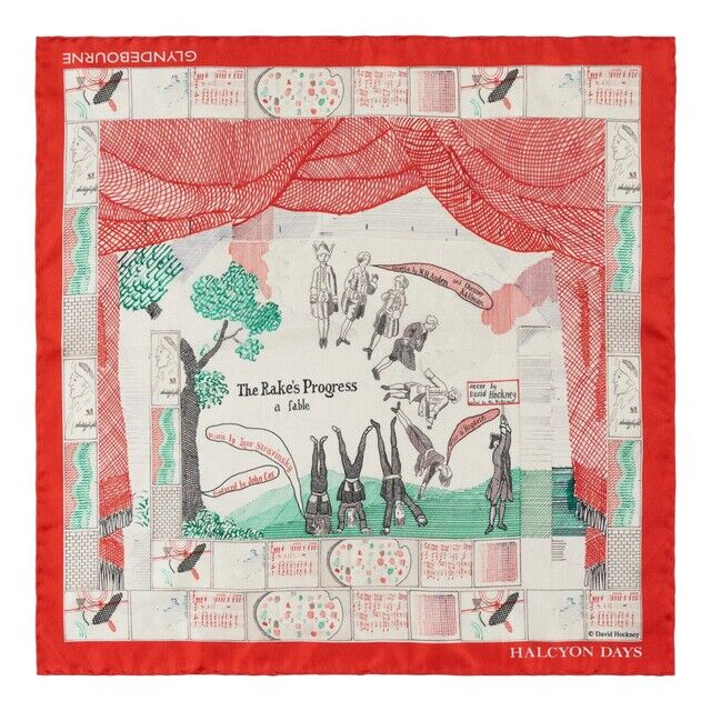 David Hockney The Rake s Progress Silk Pocket Scarf ca 2020 david-hockney-the-rake-s-progress-silk-pocket-scarf-ca-2020