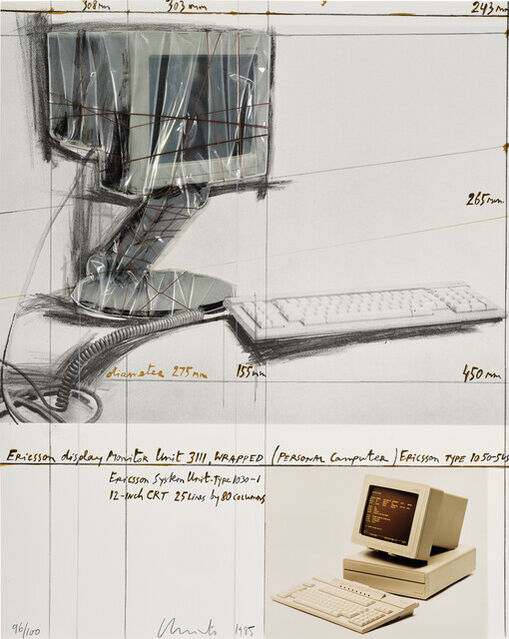 Ericcson Computer Christo, Jeanne-Claude | Ericsson Display Monitor Unit 3111, Wrapped ...