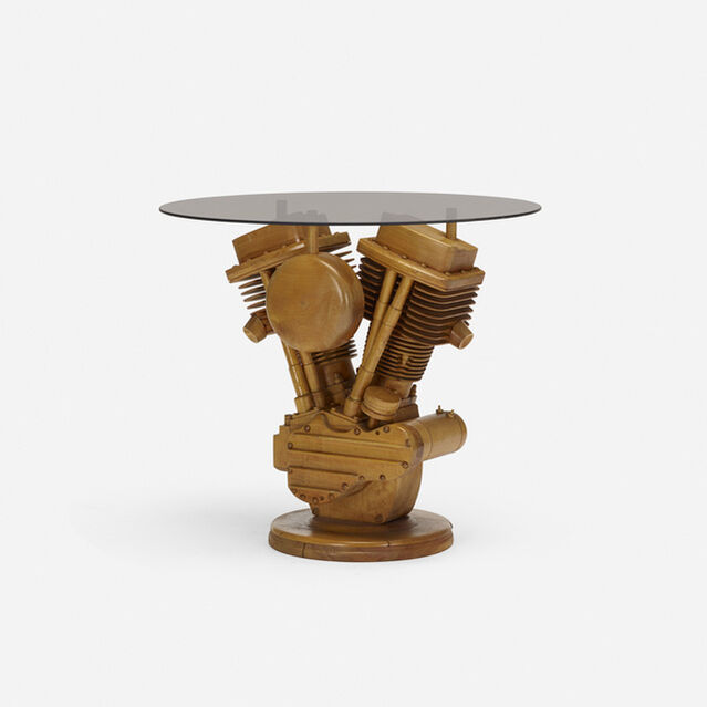 Attributed to Michael Cooper | Motorcycle Engine table (c. 1979) | Artsy