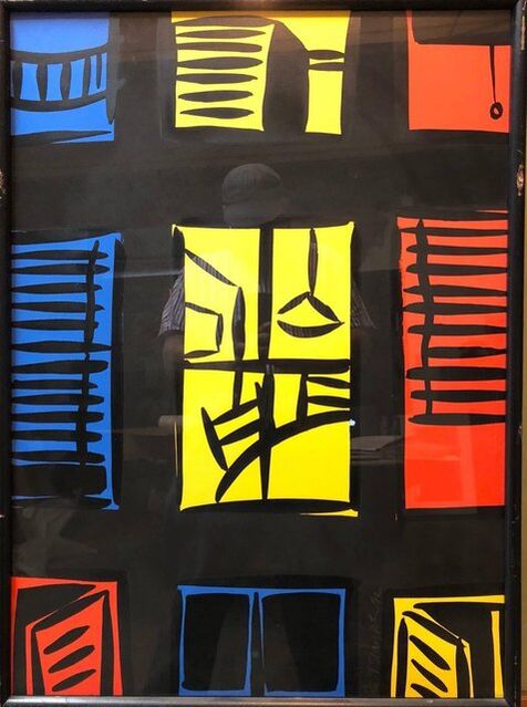 Thomas Slaughter Tom Slaughter | New York Night, Vintage Large Modernist Pop Art ...