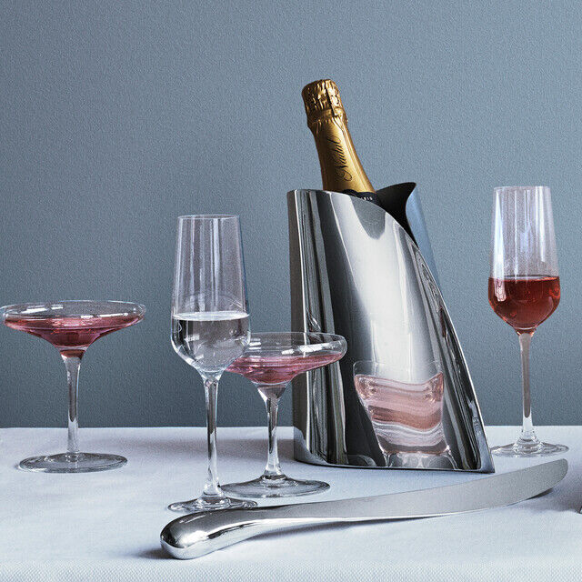 Georg Jensen INDULGENCE Secchiello Per Champagne In Acciaio Inox – Design Danese Di Helle Damkjær