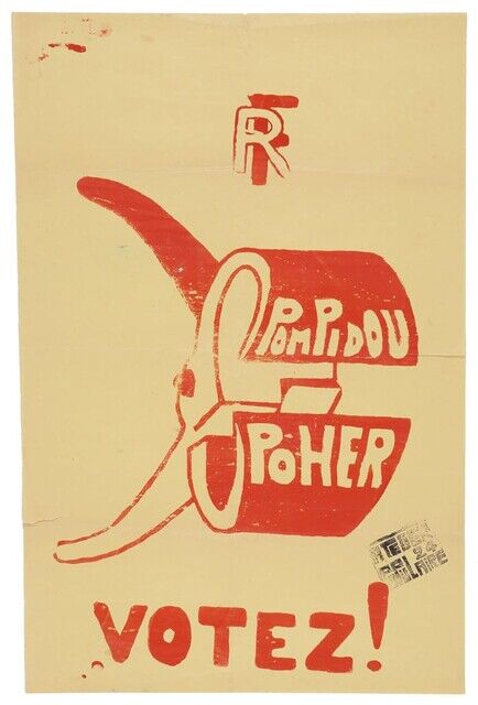 Vintage affiche politique election présidentielle POMPIDOU - 1969 -77 x 116 Vintage affiche politique election présidentielle POMPIDOU - 1969 -77 x 116