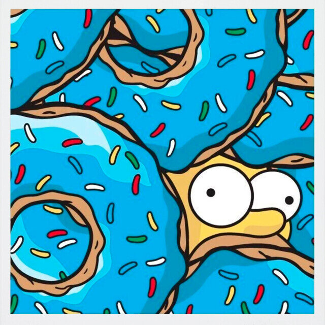 Homer Raspberry DONUT MOBILE- BLUE RASPBERRY (HOMER SIMPSON) (2015) by Jerkface - For ...