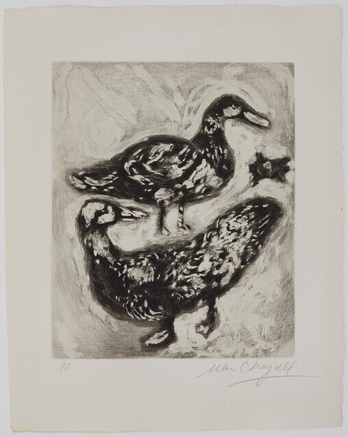 Chagall Font Marc Chagall | The Turtle and the two Ducks, from Fables de La Font ...