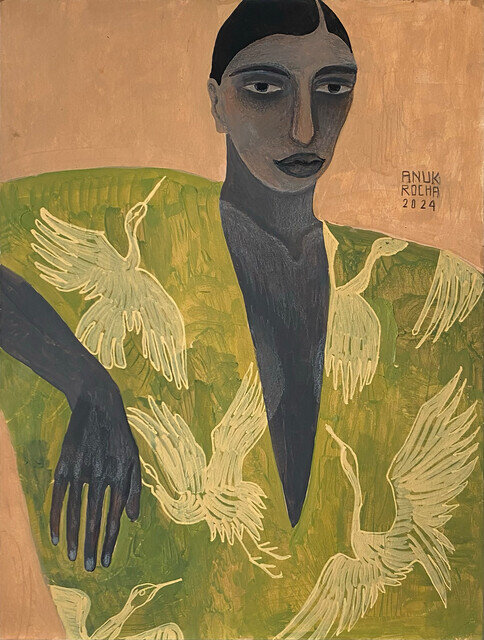 Anuk Rocha Anuk Rocha | The Crane Kimono (2024) | Art & Prints | Artsy