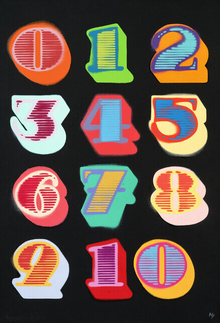 Shuttersttock Numbers Shutterfront Numbers (2010) by Ben Eine - For Sale | Artsy