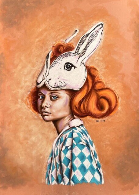 Rosey Ann Rabbit The Rabbit Behind the Mask (2025) by Rose Ann Victor | Artsy