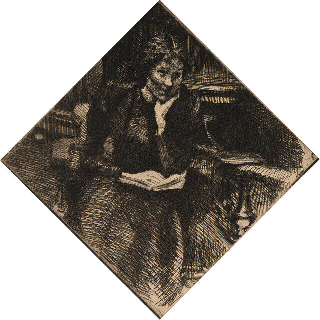 Besnard Journal La Lecture (1892) by Albert Besnard | Artsy