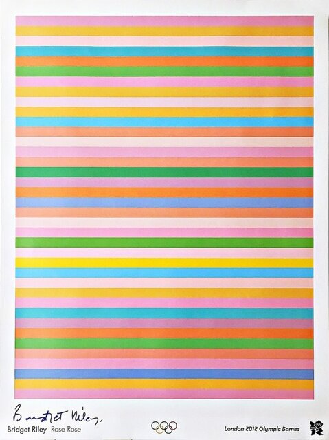 Rose Riley Artist Bridget Riley | Rose Rose Limited Edition Offset Lithograph Poster f ...