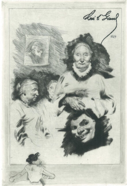 Louis Legrand  Galerie R. G Michel Exhibition Poster, (Black