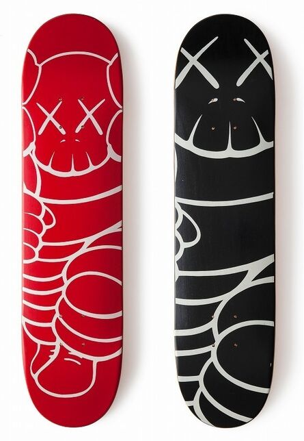 Supreme x KAWS Chalk Logo Skatedeck (Black) – Post Modern Vandal