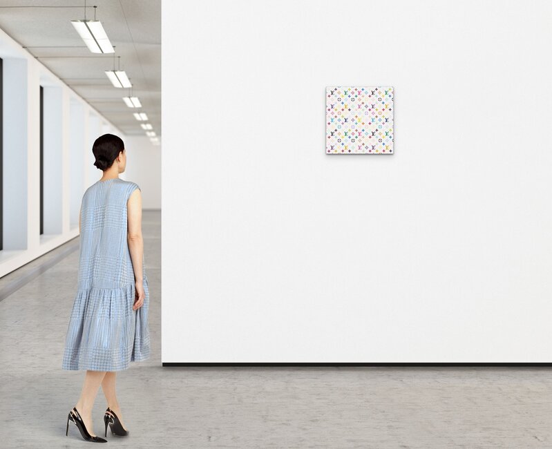 Takashi Murakami x Louis Vuitton White Monogram Multicolore Audra  QJBCDBNCWB004