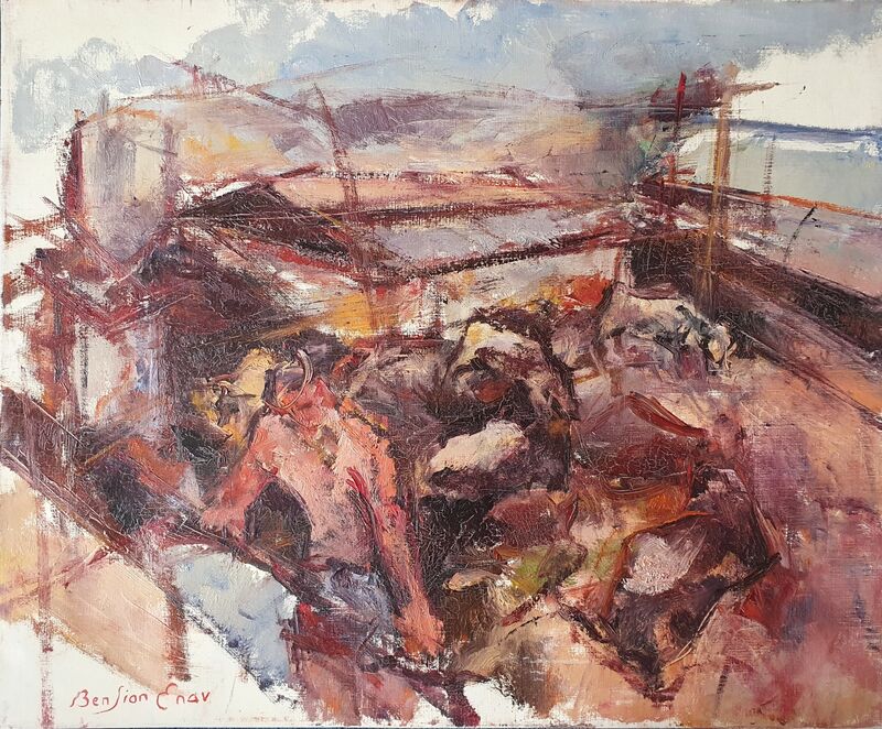 l’étable au Kibutz à Israël — Bension Enav