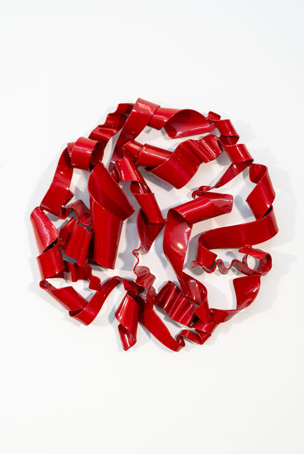 Stefan Duerst, ‘Tabula Rasa 1 - red, contemporary, abstract, powder coated steel, wall sculpture’, 2022