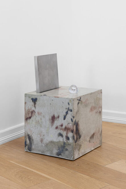 Magnus Pettersen, ‘Untitled (Cube with some spots and a little piece of aluminium)’, 2023