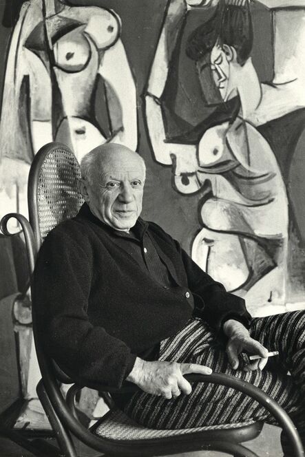 David Douglas Duncan, ‘Picasso in rocking chair’, 1957