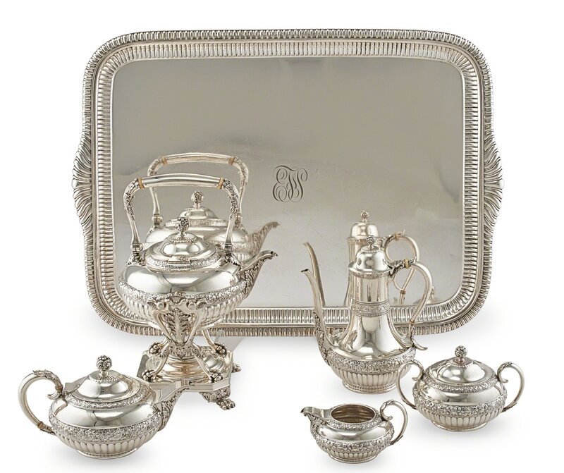 Lot - A Tiffany & Co. Aesthetic Movement sterling silver tea service